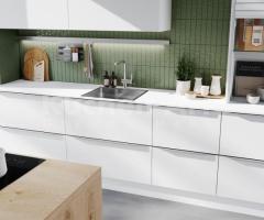 Cuisine moderne en chêne d'été clair & blanc | Élégance scandinave
