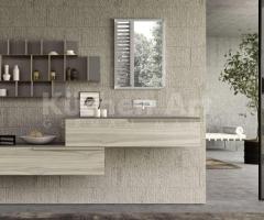 Salle de bains contemporaine avec vasque intégrée et éléments Cube en métal - 3